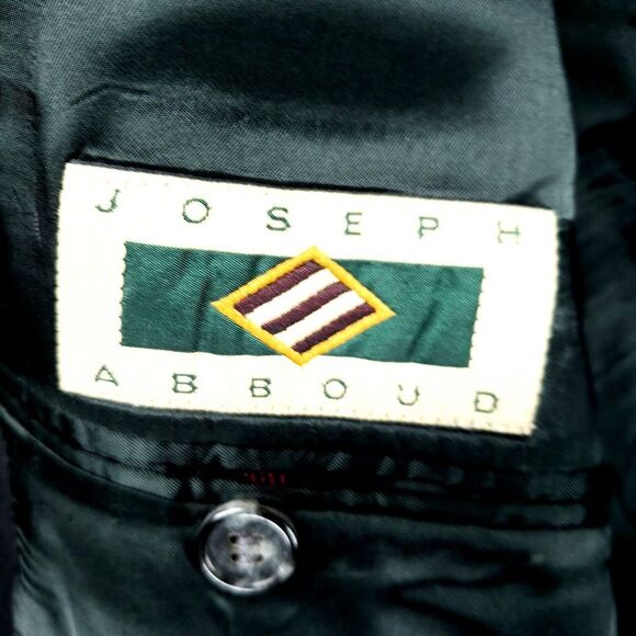 Vintage Joseph Abboud Double Breasted Blazer Jacket Mens 46L Wool Blue - Picture 10 of 16